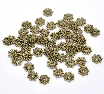 DoreenBeads Antički Brončani Pahuljica Razuporne perle 9x9 mm,prodaje se u pakiranju od 200