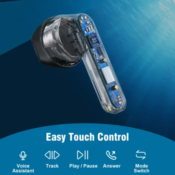 DOSS Gamer Bežične Bluetooth Slušalice sa Kontrolama na dodir TWS Slušalice IPX5 je Zaštićena Od Znoja Mikrofon Hands-free Gaming Slušalice