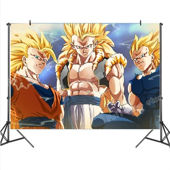 Dragon Ball Anime Vinil Slike Pozadine s po cijeloj površini Goku Foto Pozadine Zidni Ukras za dječji Rođendan Rekvizite Zid