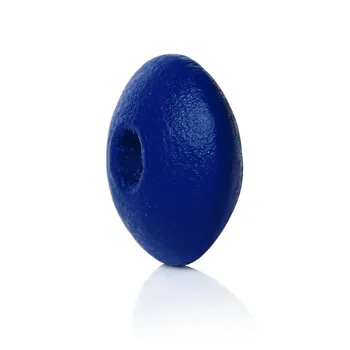 Drveni razuporne perle DoreenBeads Okrugle Plave Promjera oko 10,0 mm( 3/8 inča), Otvor: Približno 3,0 mm, 150 kom. Topla novo