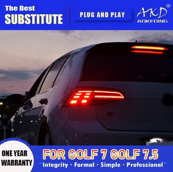 Dugo svjetlo AKD za VW Golf 7 Stražnje LED Svjetlo 2013-2019 Golf 7.5 Stražnji Противотуманный Kočnica Žmigavac Auto Oprema