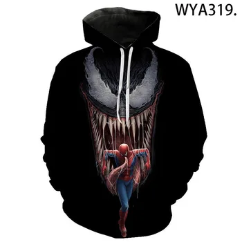 Džemper Venom Za muškarce i žene s 3D ispis Casual moda ulica odjeća Hip-hop Univerzalni ulični pulover Harajuku Proljeće i jesen