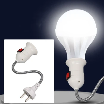 E27 EU Utikač Adapter Zgodan LED Cijev Utičnice S Prekidačem Postolje Lampe za domaće Kuhinje Držač za uštedu energije
