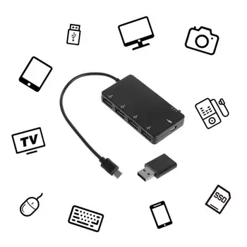 EastVita 4 Porta, Micro USB OTG Hub Adapter Za Punjenje za Napajanje OTG USB HUB Razdjelnik Kabel za Android Windows Dodaci za prijenosna računala