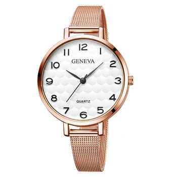 Elegantan modni satovi od ružičastog zlata Ženski Muški Luksuzni sat-narukvica od nehrđajućeg čelika Svakodnevne Poslovne Женевские sat Reloj Mujer Hombre