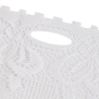 Europski Bijeli Prozirni Kava Zavjese Pletene zavjese na temelju osnove Kuhinja čipke i čipka, prozirni Žakard Zavjese spavaće sobe Rimske zavjese