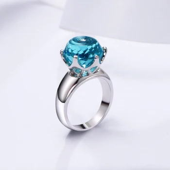 Fantastičan Jedinstveni Dizajn Luksuzne Prsten od plavog kamena Dizajner nakita Potpuno novi Trendi prsten дропшиппинг