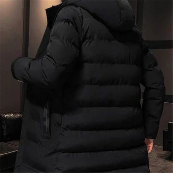 FGKKS Zimska jakna sa pamučnom postavom srednje dužine Jaknu sa pamučnom postavom Korejski muškarci Gusta topla muška dolje jaknu sa kapuljačom Kaput Tide