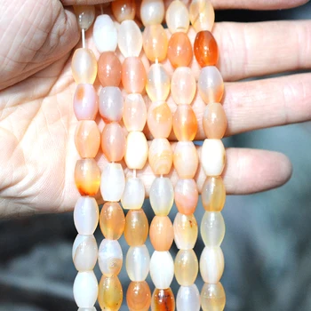 FLTMRH 8x10 mm Maslina Slika Ботсванские Agatha Perle, Perle od prirodnog kamena DIY Slobodan Perle Za izradu nakita Vlasi