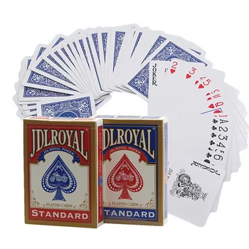 Fokusira se na Igraće Karte Za Poker Crvene/Plave Obične Igraće Karte Standardne Dostavljanje Špila Trikove Falls Rekvizite za kartice Pokloni