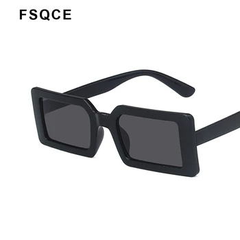FSQCE Fluorescentno Zelena Ulica snimak Modne sunčane naočale Za žene Korporativni dizajn Crni debeli okvir Trendy Cool sunčane naočale UV400