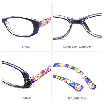 Gmei Optički Ženske Rimless za naočale s fleksibilnim pečat Na Hramovima Noge, Plastične, za Naočale za kratkovidnost na recept MD5093