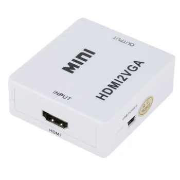 Grwibeou HDMI je kompatibilan sa VGA Adapter HDMI2VGA Pretvarač Digitalni Analogni HD 1080p Za PC, Laptop i Tablet HD prikaz na VGA