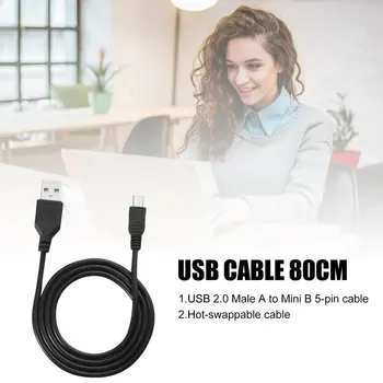 High-speed 80 cm USB 2.0 Priključak Od A Do Mini B 5-pinski Kabel Za Punjenje Digitalnih Fotoaparata hot-swap USB Kabel Za Punjenje Podataka Crni