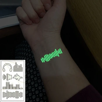 Holivudski Sjaj Tetovaže Naljepnica Slušalice Indikator Glasnoće Zvučnika Vodootporan Privremeni Body Art Naljepnice za zabave, sa tetovažama