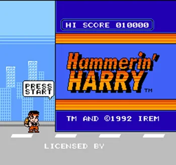 Igralište Kartica Hammerin'HARRY 60 Pin Za 8-Bitne Igre Igrača