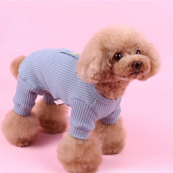 Jesensko-zimska odjeća za kućne ljubimce, Pamuk, blebetanje hlače na zakopčane s četiri noge Kućni hlače Odjeća za pse za male pse Odjeća za djevojčice