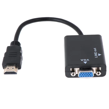 Kabel adapter HDMI NA VGA Kabel-konverter HDMI-VGA Podrška za 1080P su isporučene S HDTV-XBOX, PS3 Laptop TV Box