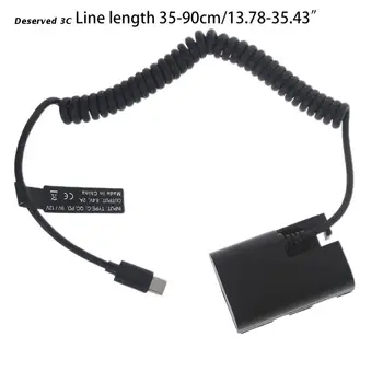 Kabel Adaptera za Napajanje R9CB Type-C za LP-E6 s Izmišljeni Baterijom Prehrana Video LED Zaslon Fotoaparata s Niskim Temperaturnim Tolerancijom