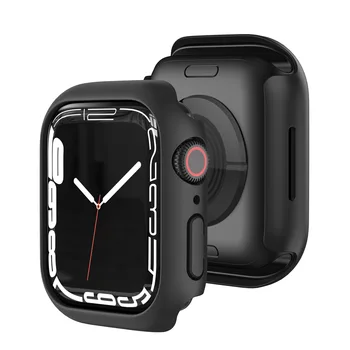 Kompatibilan s kućištem Apple Watch 45 mm iWatch Serije 7 sa zaštitnom folijom za ekran Tanak zaštitna torbica Jednostavan i амортизирующий