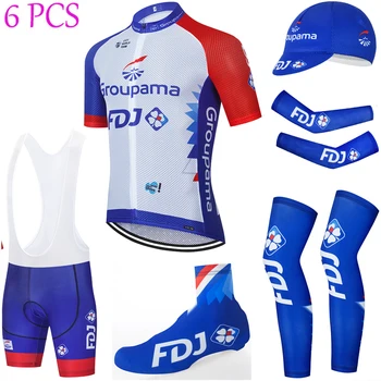 Komplet 2021 FDJ Biciklistička EKIPA Jersey Biciklističke Gaćice Sportska Odjeća 20D Hlače Ropa Ciclismo Mayo Biciklistička Odjeća Uniforma