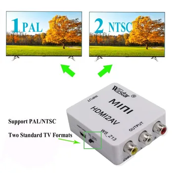 Konverter HDMI na HDMI AV u AV Kompozitni adapter RCA CVBS HDMI2AV 1080P Video za tv STB