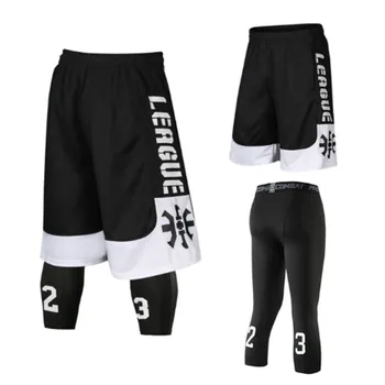 Košarkaški komplet Sportske Kratke hlače za vježbanje u teretani sa колготками Za muškarce Nogometne Vježbe Planinarenje Beg Fitness Yoga Košarkaške gaćice