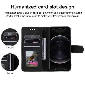 Kožni Mat Flip torbica za iPhone 13 12 11 Mini Pro Xs Max Xr X 6S 7 8 Plus SE 2020 Držač utora za kartice Torbica za novčanik Torbica za telefon