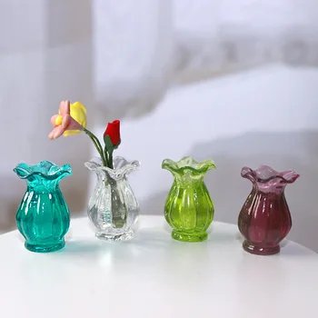 Kućica za lutke Pribor Za Lutkarske Kuće Minijaturne Igračke Imitacija Stakla Čipke Vaze F117