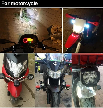 Lampe moto 12 Motocikl Spot Glavu svjetlo 8 12 16 led skuter Moto ATV Svjetla 24 U Motor pomoćni radnik svjetlo za vožnju