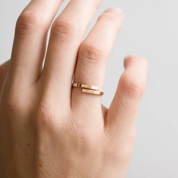 Laramoi Identitet Ženske Prsten Na Prst Zlatne Boje I Prsten Od Nehrđajućeg Čelika Geometrijski Svadbeni Nakit Poklon Za Godišnjicu