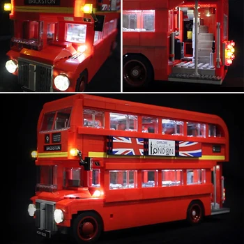 Led lampa za građevinske cigle Lego 10258 London bus kompatibilan s 21045 Kreatori Gradskih tehničkih blokova Igračaka (samo svjetlo+utor)