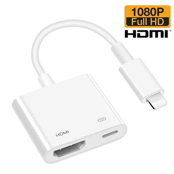 Lightning adapter za HDMI TV HD 1080P Digitalni AV adapter je Pretvarač za iPhone iPad uređaja na tv-u isti ekran za Lightning kabel HDMI