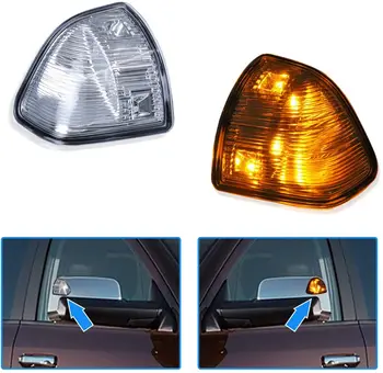 Lijeva i Desna Bočna LED Vanjska osvrtna Zrcala Pokazivači Smjera Lampe Prozirni Poklopac Objektiva Pogodan Za Dodge Ram 1500 2500 3500 4500 5500