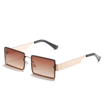 LNFCXI Klasicni Brand Dizajner Trg Muške, Ženske Sunčane naočale Modni Pravokutni metalne Široke nijanse UV400 Muške sunčane naočale za čaj