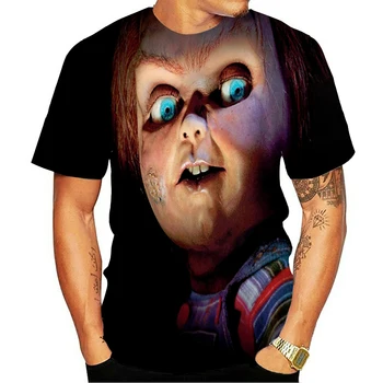 Lutka Shaka Halloween Horror 3D Muška majica Ljetna s okruglog izreza i kratkih rukava Casual Top Plus Veličine Odjeće