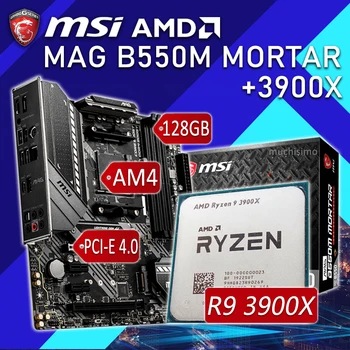 Matična ploča MSI MAG B550M MORTAR s matične ploče AMD Ryzen 9 3900X Kombinirana matična ploča Ryzen 3,8 Ghz AMD B550 Gaming Placa-mãe AM4 Ryzen Kit