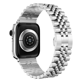 Metalni remen od nehrđajućeg čelika za Apple watch band 7 45 mm 41 mm 6 5 4 SE 44 mm 40 mm metalni uložak remen za iwatch 3 2 42 mm 38 mm