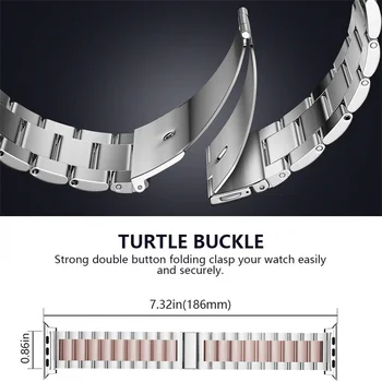 Metalni remen za Apple Watch remen 45 mm 41 mm 42 mm/38 mm remen luksuzni narukvica od nehrđajućeg čelika iWatch serije 3 4 5 6 se 7 44 mm 40 mm