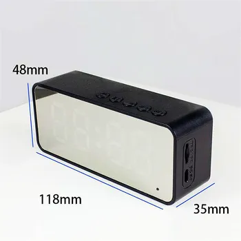 Mini Bežični Zvučnik Bluetooth LED Alarm Mini Auto Audio Prijenosni Pištolj Kartica Glasovni Prijenos Instert 2021