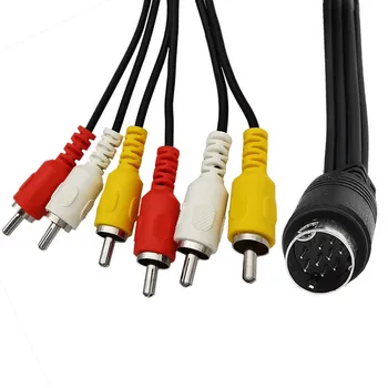 Mini-DIN 9-pinski konektor za povezivanje audio i video signala 6RCA DIN-kabel za tv, prikazuje, аудиовидеоприемников, opreme za nadzor i mnogo drugog 1.8