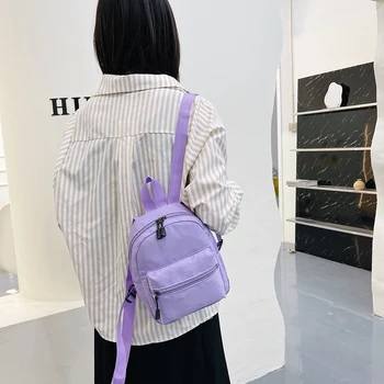 Mini-ženske torbe 2021, Trend najlon ženska torba u опрятном stilu, školske putne torbe, Bijela mini ruksak Feminina za djevojaka