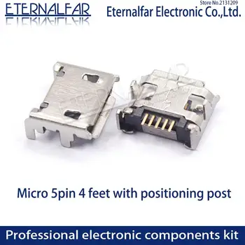 MK5P MINI USB 2.0 Tip Ženski Mikro 5PIN 4 m s позиционным štapom Direktni Vertikalni Priključak Игольчатая Сварочная žica Tiskana pločica DIY