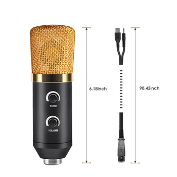ML-F100TL USB Kondenzatorski Mikrofon Profesionalni Mikrofon za Snimanje Video Karaoke Radio Studijski Mikrofon za Računalo PC
