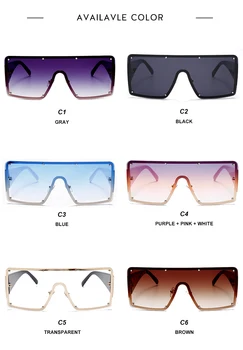 Moderan Luksuzni Sunčane naočale s nagibom u kvadratni okvir za žene i muškarce 2021 Klasicni Poznati Brand Dizajnerske sunčane naočale u trendu veliko