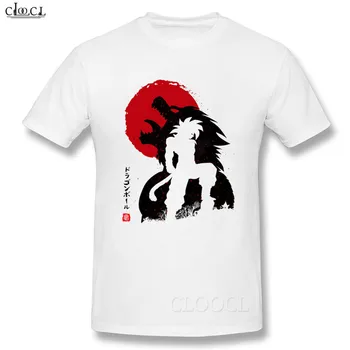 Moderan хлопковая majica s crtani lik Goku po cijeloj površini s Classic t-shirt Anime Zabavne Muškarci Žene kratkih rukava Uličnu odjeću bijele majice