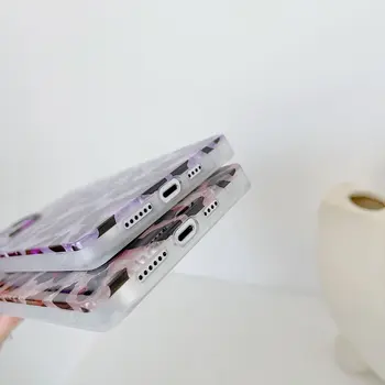 Modni kvadratnom torbica za telefon Dream Shell Leopard za iPhone 13 Pro XS XR Max 7 8 Plus Blagi šok-dokaz torbica TPU za iPhone 11