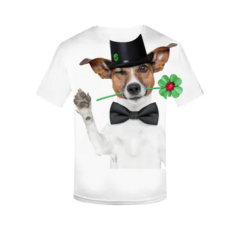 Muška majica s 3D digitalni ispis životinja Europa i Sjedinjene Države ispovijed ženska majica sa kratkim rukavima 2021 slatka pas
