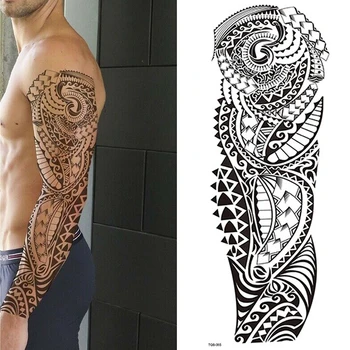 Muškarci Žene Privremeni Lažni Cvijet Tigar Vodootporan Veliki Veličina Tetovaže Za Odrasle Naljepnica Realan Totem Pun Rukav Ruka Body Art