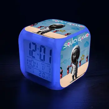 New2021 Lignja Igra Alarm LED Šareni Sat Sa Promjenom Boje Studentski noćno svjetlo Dar Trg Sat Glupi Noćni Sat